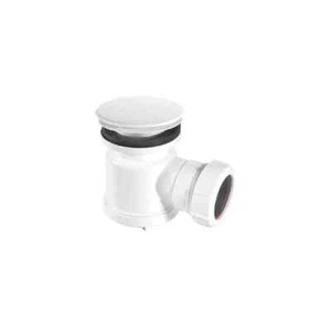 Trampa de ducha McAlpine 11/2" 19 mm sello de agua - 85 mm plástico blanco hongo STW5-M - Imagen 1 de 2