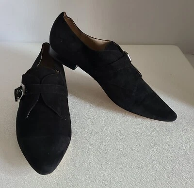 POUR LA VICTOIRE ZANDRA Mujer MONK STRAP Mocasines PLANOS Negro Zapatos Talla 8.5 Foto 1 de 4