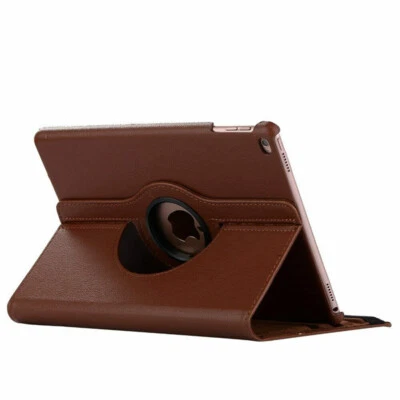 For iPad Air 9.7 Pro 11 10.5 10.2 Mini 5 Leather Rotating Folio Stand Case - Image 1 of 4