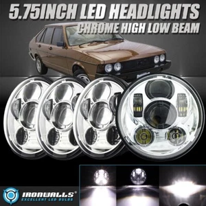 4x 5.75" Chrome LED Headlights Hi/Lo Beam Lamp for 1978-1981 Volkswagen Dasher - Picture 1 of 12
