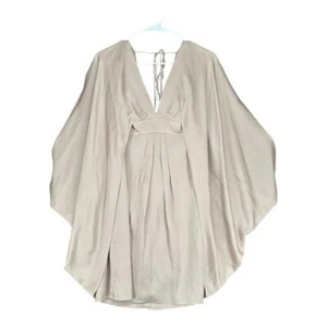 Trina Turk 2 Beige Silk Blend Kimono Mini Dress Sexy Cocktail Tea Feminine City - Picture 1 of 16