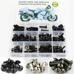 Fit For Suzuki GSX1300R Hayabusa 08-16 Steel Fairing Bolts Body Screw Kit Silver - Picture 1 of 12