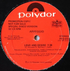 Excellent ARPEGGIO Love And Desire 12" DJ PROMO Disco 1978 - Picture 1 of 3