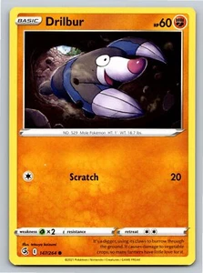 Drilbur 147/264 Common Fusion Strike Pokemon Card - NM Near Mint - Picture 1 of 2