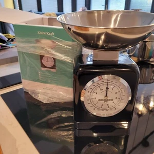 Mechanical Kitchen Scales - Black & Silver OLD SCHOOL FANCY - Picture 1 of 5