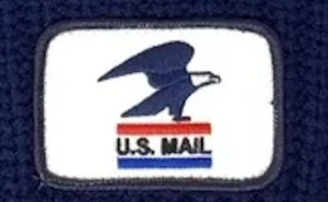 USPS Post Office Patch Sew On Only Embroidered Retro Eagle Logo 3" wide 2" high - Picture 1 of 1