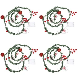 4pcs Weihnachtsschnur Licht dekoratives Fee Licht Weihnachtsbaum Girlande - Bild 1 von 12