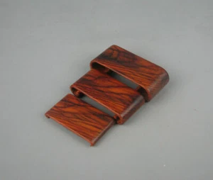 1 juego de 3 piezas base de exhibición China rojo madera dura palo de rosa tallado madera samull soporte 8 - Imagen 1 de 5