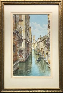 Luigi Lanza (1860 - 1913) FINE VENICE VENETIAN ITALIAN CITYSCAPE CANAL PAINTING - Picture 1 of 11