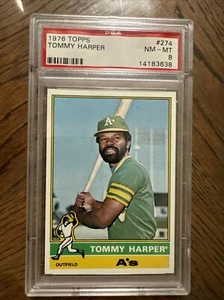 1976 Topps Baseball #274 Tommy Harper PSA 8 - Picture 1 of 2