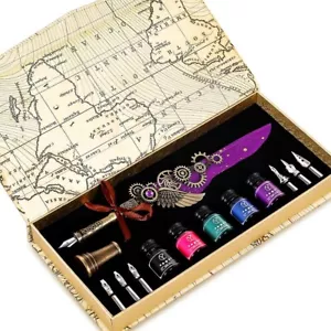 YICMY Kalligraphie Set, Schreibfeder Kaligraphiestifte Set Vintage Federstift Ti - Bild 1 von 7