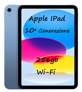 Tablet Apple IPad 10ª Generazione Blue 256Gb Memoria Wi-Fi Ips Led Display 10.9"
