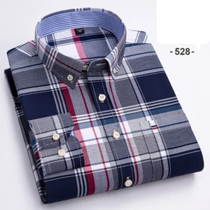 Camisas Oxford para Hombres Formales Negocios Mangas Largas Algodón Informales Camisas de Vestir Prendas para el torso - Imagen 1 de 15