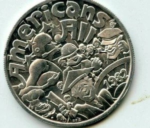 Mardi Gras Doubloon Krewe of Atlas 1982 Aluminum - Picture 1 of 2