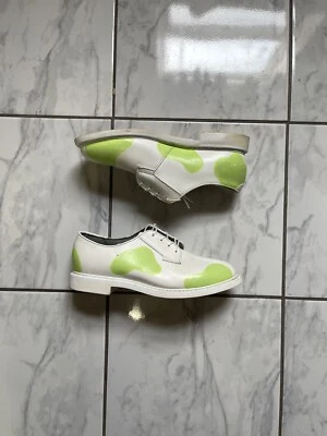 Bates Lites White Green Polka Dot Laced Oxford 8W Foto 1 de 4