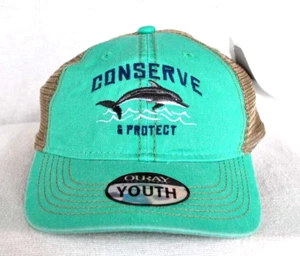 *CONSERVE & PROTECT OCEANS* Children's Kid's Youth Trucker Ball cap hat *OURAY* - Picture 1 of 3
