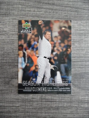 Roger Clemens New York Yankees 2004 Upper Deck First Pitch Season Highlights 267 - Image 1 of 2