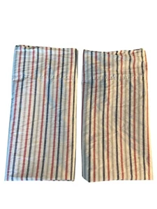 Tommy Hilfiger Set of 2 Standard Pillowcases Multicolored Stripes Cotton Blend - Picture 1 of 5