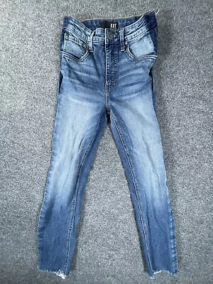 KUT FROM THE KLOTH Jeans Women’s 2 Reese Ankle Straight Leg Raw Hem Two-Toned - Image 1 of 4