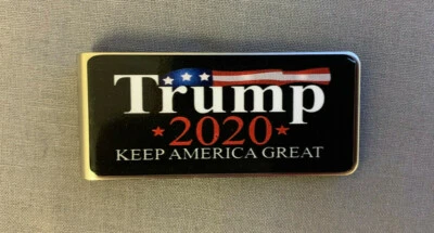 Metal Money Clip Bills Card Holder Rectangle Trump 2020 D6 - Image 1 of 2
