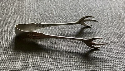 Pinzas de azúcar antiguas "Eagle Garon" - estampadas en plata Foto 1 de 3