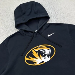 Nike Club Fleece Hoodie Men's Size XXL Black Missouri Tigers Long Sleeve Mizzou - Picture 1 of 9
