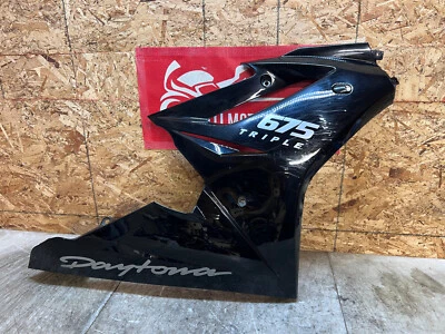 09 10 11 12 TRIUMPH DAYTONA 675R 675 R TRIPLE CARENADO LATERAL DERECHO CUBIERTA MEDIA CAPUCHA Foto 1 de 4