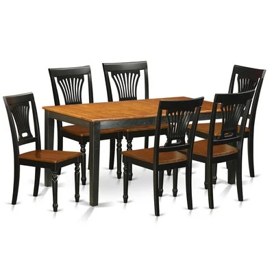 7  PC  Table  set-Dining  Table  and  6  Wood  Dining  Chairs - Image 1 of 4
