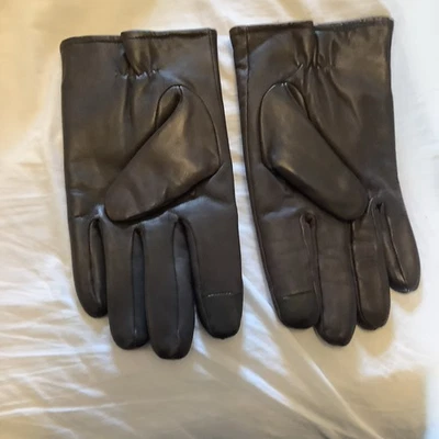 M&S Mens Brown Thinsulate Lined Leather Gloves L - Image 1 of 3