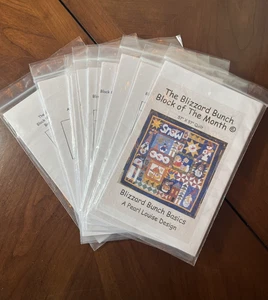 Blizzard Bündel Block des Monats 12 Muster Pearl Louise 57"x57" Schneemann Quilt - Bild 1 von 9