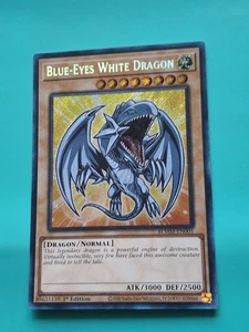 Yugioh - Blue-Eyes White Dragon Secret Rare 1st Edition BLMM-EN001 LP - Picture 1 of 2