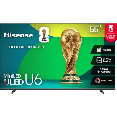 Hisense 55" U6 Series Mini-LED ULED 4K Fire TV - Image 1 of 4