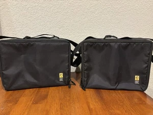 Lot Of 2 Case Logic CD Carry Bag Black Handle Holds 26- 22 Single & 4 Doubles - Picture 1 of 12