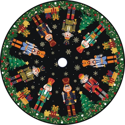 New Year'S Winter Xmas Decorations, Nutcracker Christmas Tree Skirt, for Church - Image 1 of 4