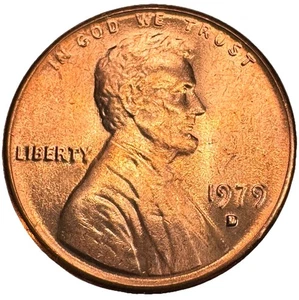 Penny Lincoln Memorial 1979-D - gema roja BU sin circular - Imagen 1 de 2
