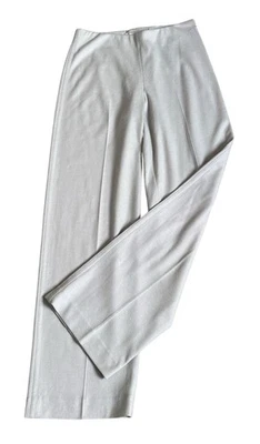 Acogedor pantalón Vince tiro alto lana pierna ancha talla 8 lana piqué cremallera lateral gris claro Foto 1 de 4