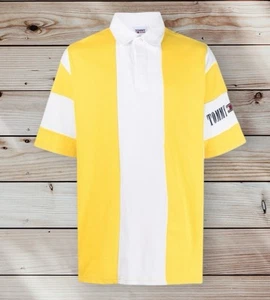 Tommy Hilfiger Jeans Linear Archive Manga Corta Rugby Polo Gran Tamaño S/M - Imagen 1 de 3