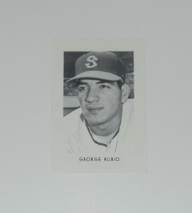 JORGE GEORGE RUBIO 1967 SEATTLE POPCORN CARD CALIFORNIA ANGELS 1966 MLB DEBUT MX