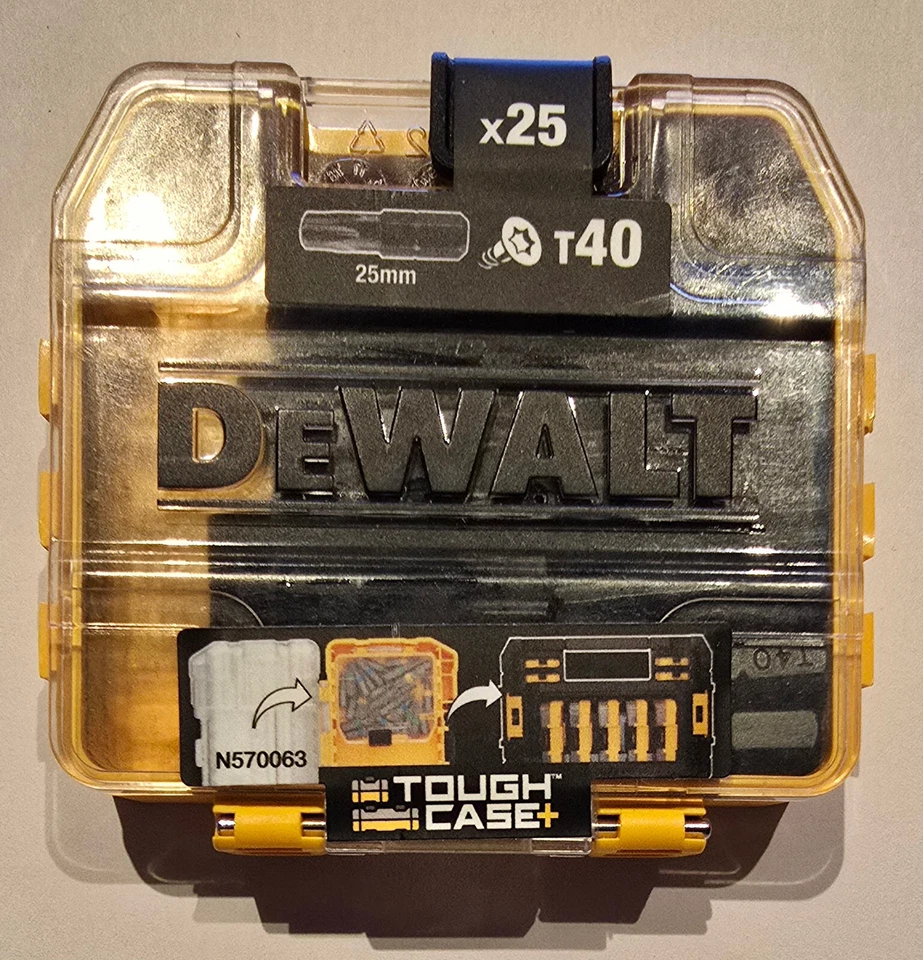 DeWalt Extreme Impact Torsion Flextorx 25 Bits TX40 T40 DT70559T Bit Tough Case - Bild 1 von 1