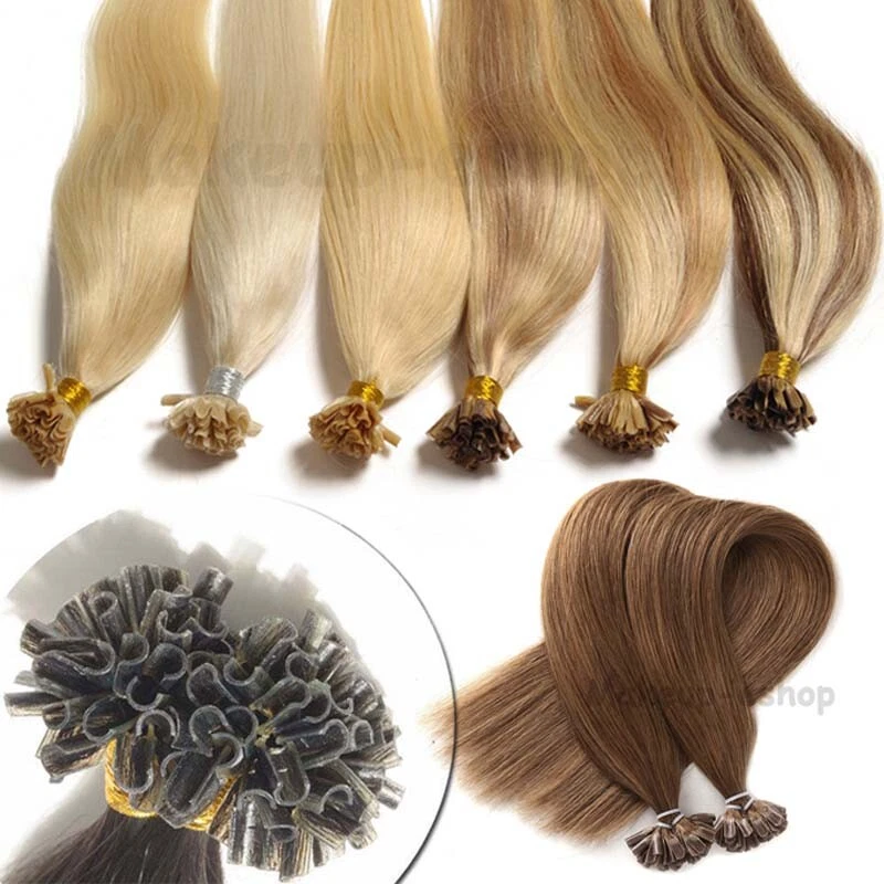 Strähnen Keratin Bonding 100% Echthaar Extensions Russisch Remy Haarverlängerung