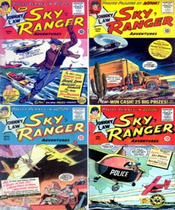 1955 Johnny Law, Sky Ranger Comic Book Package - 4 eBooks on CD - Picture 1 of 3