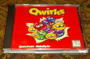 PC CD-ROM Qwirks de Spectrum Holobyte mayores de 6 años juego 1995 completo en estuche joya - Imagen 1 de 3