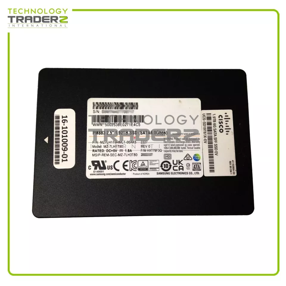 UCS-SD19T61X-EV Cisco PM883 1.9TB SATA 6Gbps 2.5" SSD - Image 1 of 1