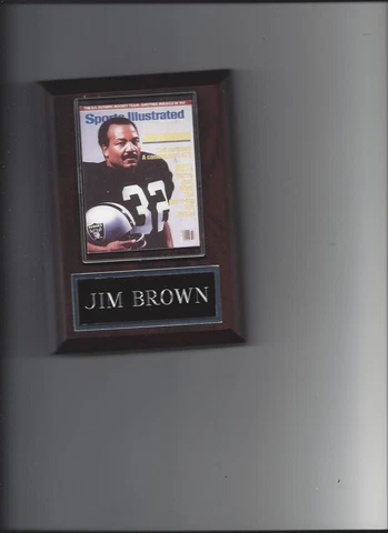 JIM BROWN PLAQUE OAKLAND RAIDERS LA FOOTBALL NFL MAG. PHOTO PLAQUE Cover