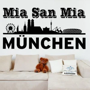 FC Bayern Munchen wall sticker decal MIA SAN MIA transfer football  munish - Picture 1 of 12