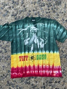 Vintage 90s Bob Marley T-shirt Adult XL Tie Dye Made in USA Rasta Reggae Music - Picture 1 of 4