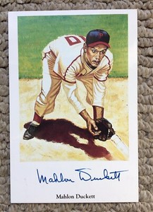 Negro leagues Mahlon Duckett (D) Autographed  Ron Lewis #1  PC NRMint +