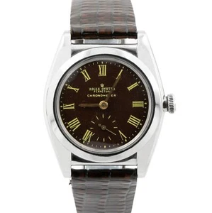 Vintage Rolex Oyster Perpetual Brown Stainless Steel Bubbleback 32mm Watch - Picture 1 of 4