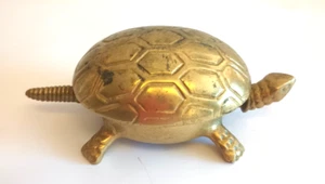 Vintage Messing Schildkrötenglocke zum Aufziehen Hotelglocke Korea - Bild 1 von 6