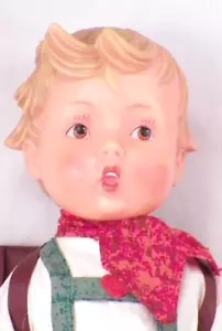 Hummel Goebel Boy Doll Seppl Happy Wanderer Tagged 12in Vinyl Germany 1960s - Picture 1 of 15